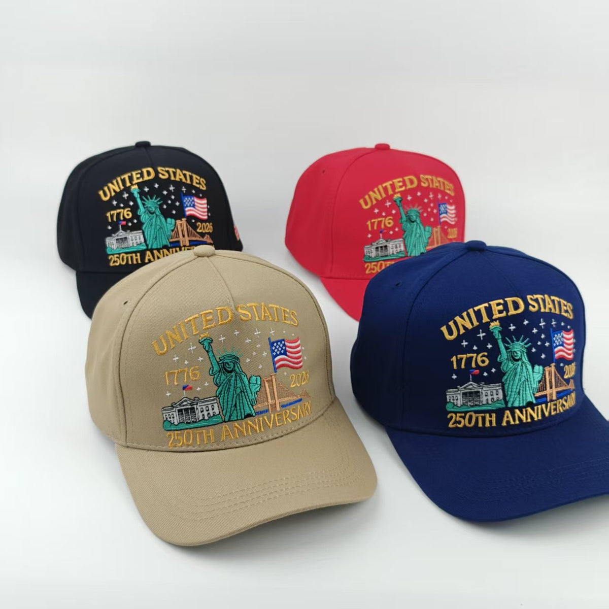 Liberty Skyline Embroidered Baseball Cap - Khaki - 6
