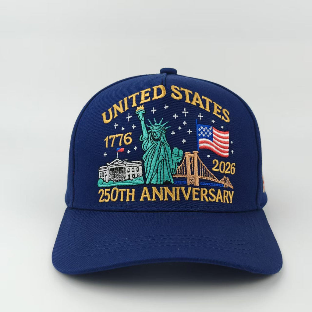 Liberty Skyline Embroidered Baseball Cap - Navyblue