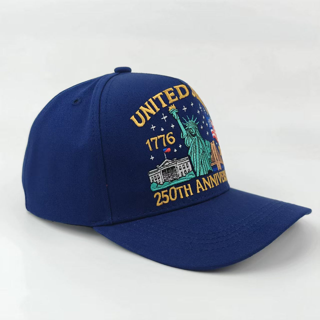 Liberty Skyline Embroidered Baseball Cap - Navyblue - 1
