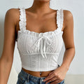 Eyelet Lace Corset Camisole Top - white