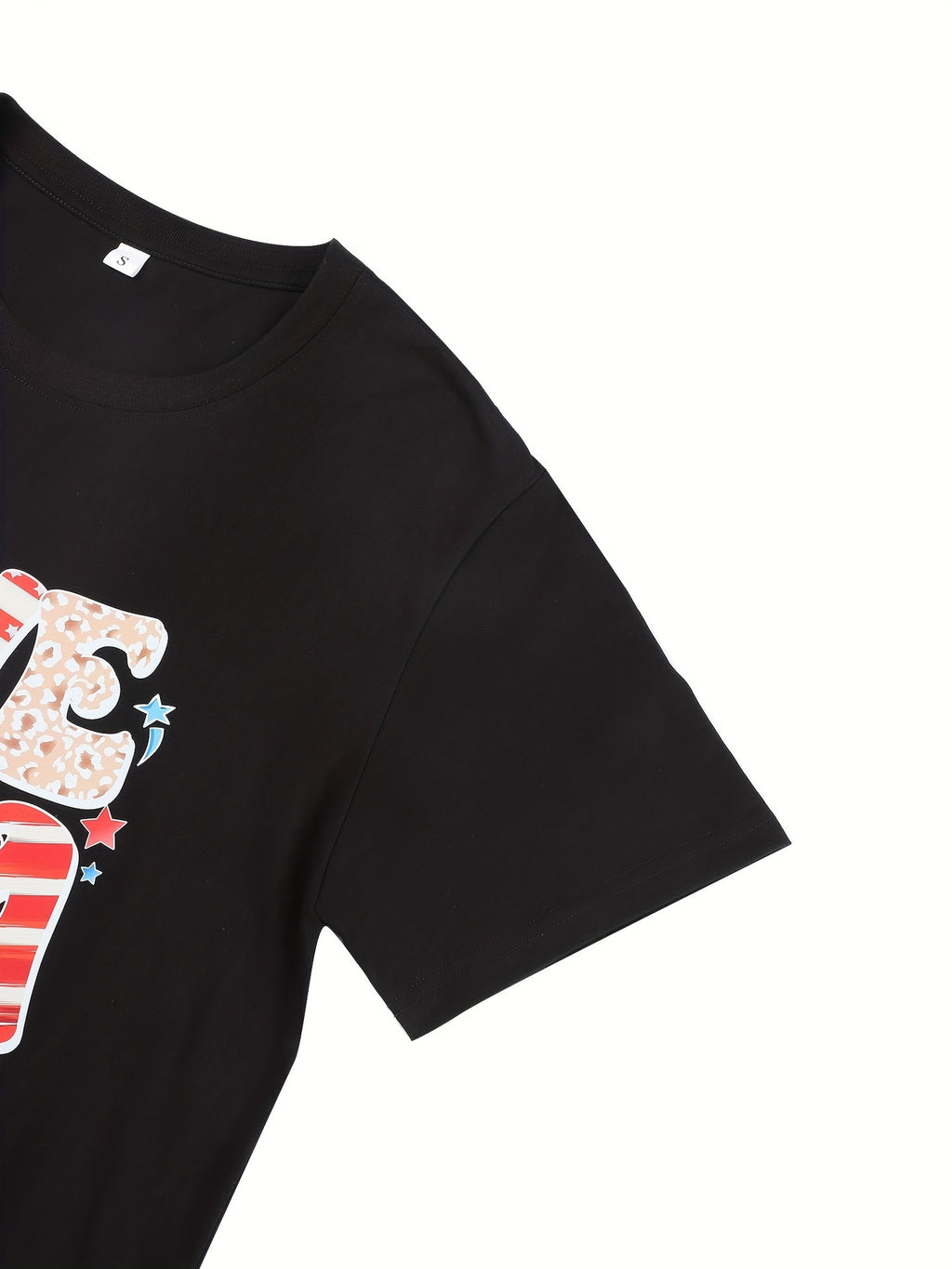 Americana Graphic Print Short Sleeve T-Shirt - Star - 3