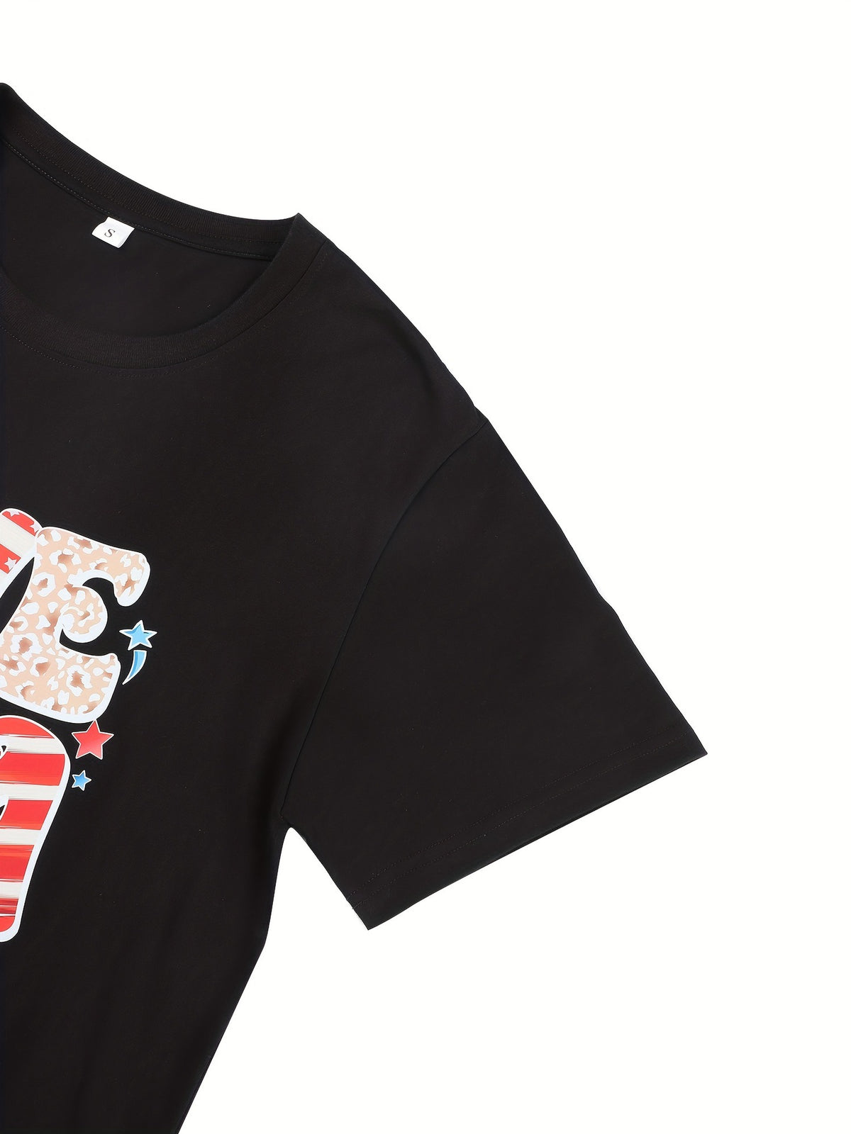 Americana Graphic Print Short Sleeve T-Shirt - Star - 3