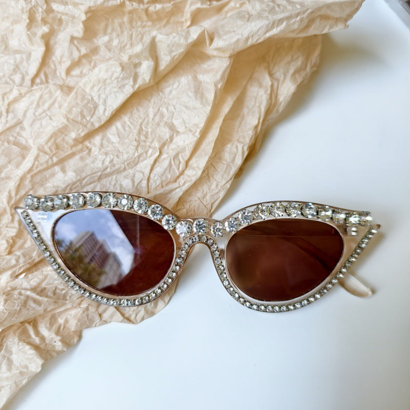Crystal Embellished Retro Party Sunglasses - Color_10