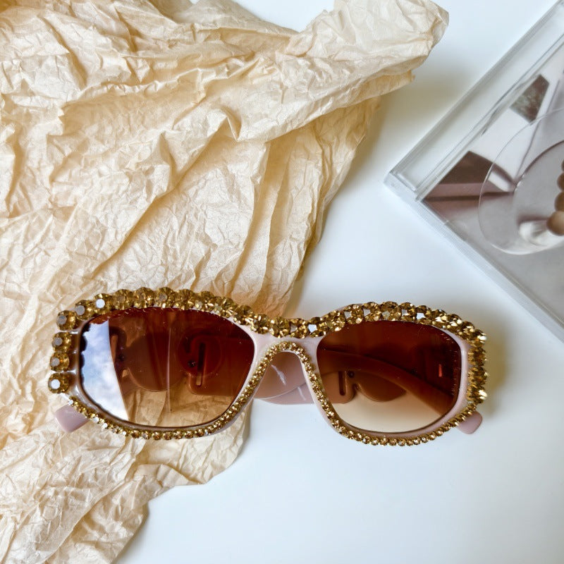 Crystal Embellished Retro Party Sunglasses - Color_3