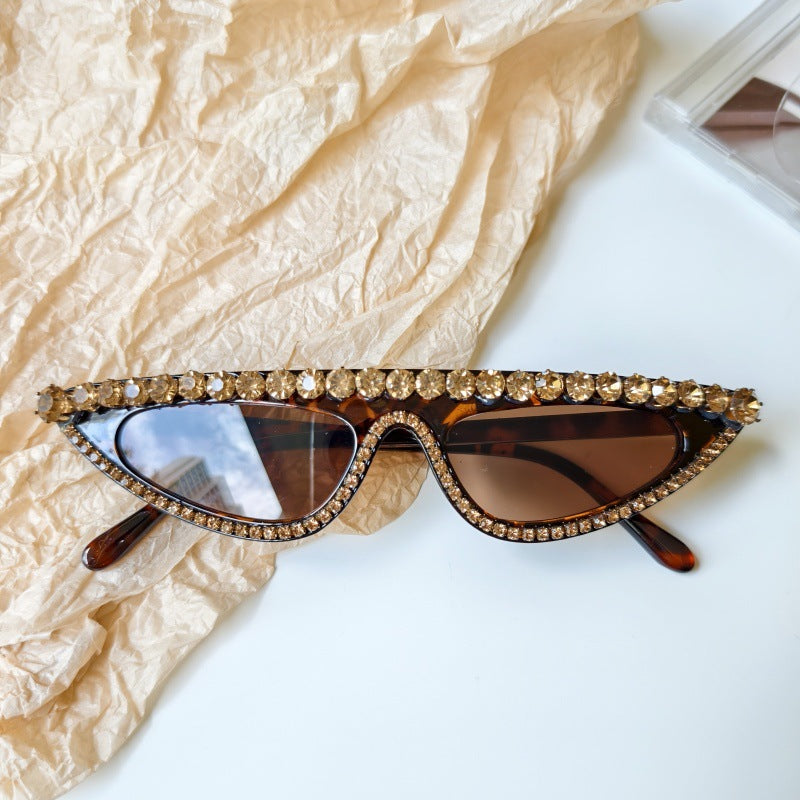 Crystal Embellished Retro Party Sunglasses - Color_7