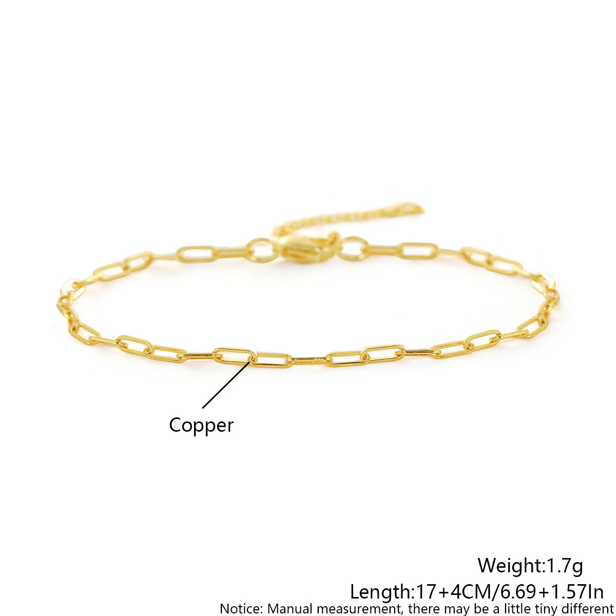 Bohemian Bead And Chain Bracelet Set - Chain