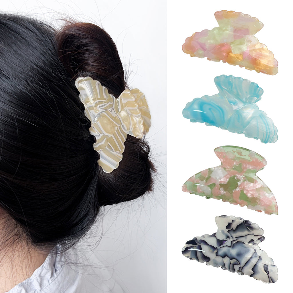Ruffled Petal Edge Claw Hair Clip - view 1