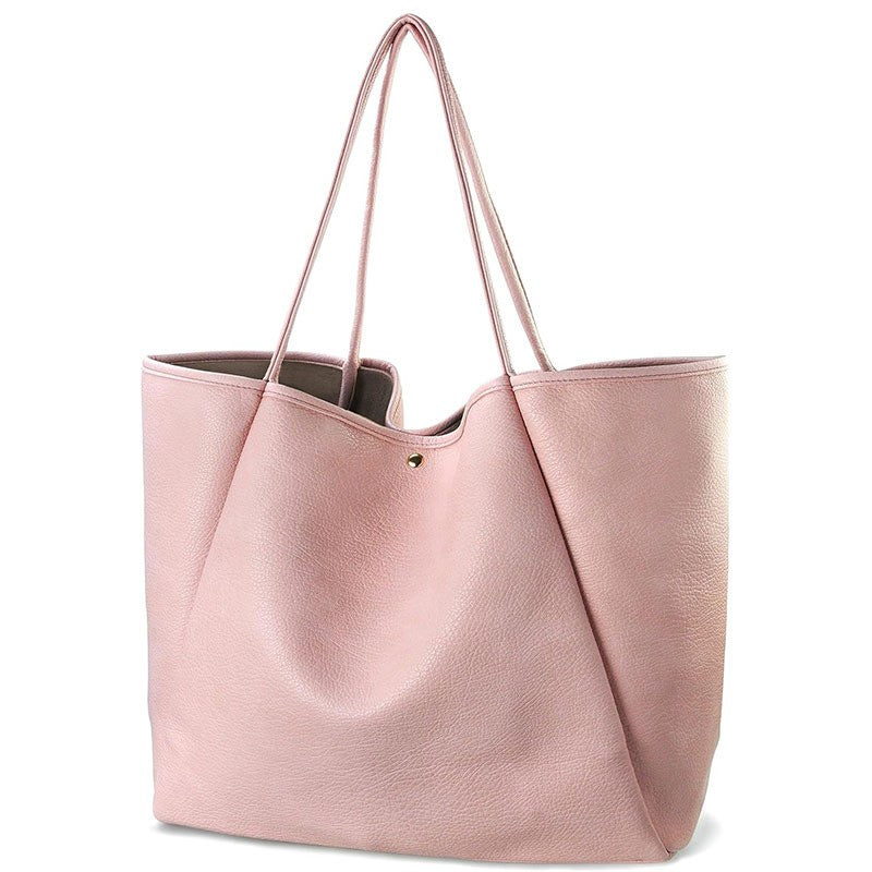 Pebbled Oversized Slouchy Shoulder Tote Bag