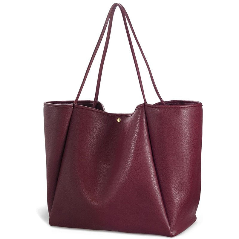 Pebbled Oversized Slouchy Shoulder Tote Bag