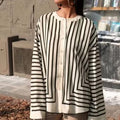 Directional Stripe Relaxed Button Shirt - Style_01