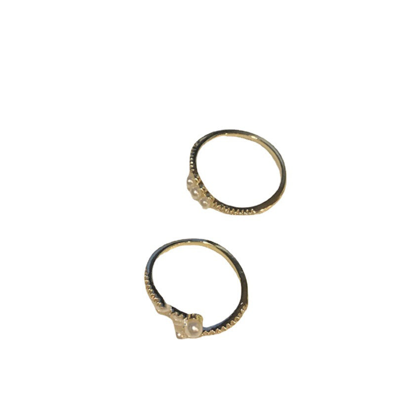 Pearl Accent Stacking Band Rings