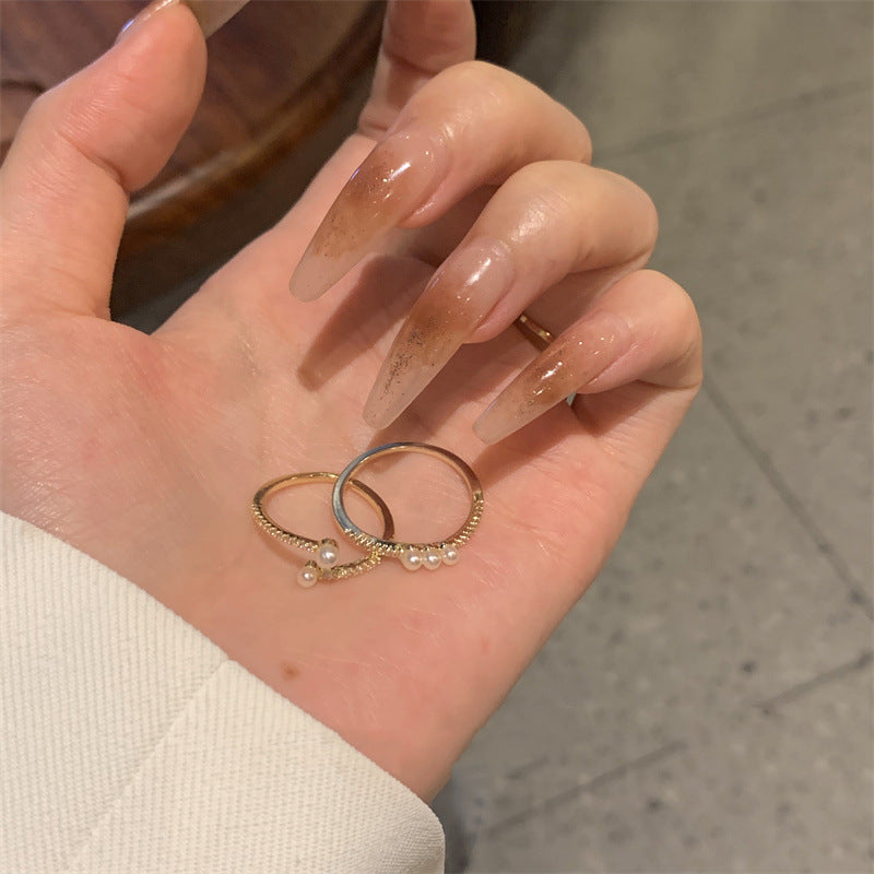 Pearl Accent Stacking Band Rings - view 1