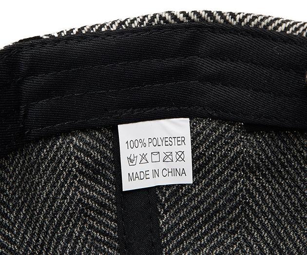 Herringbone Knit Baseball Cap With Dotted Pattern - Grey - 7