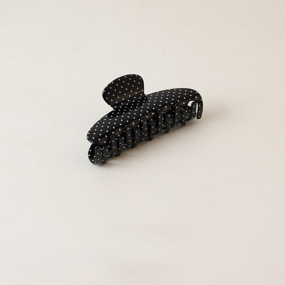 Dotted Crescent Hair Claw Clip - Black