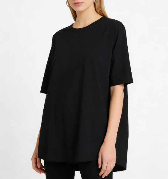 Oversized Crew Neck Drop Shoulder Tee