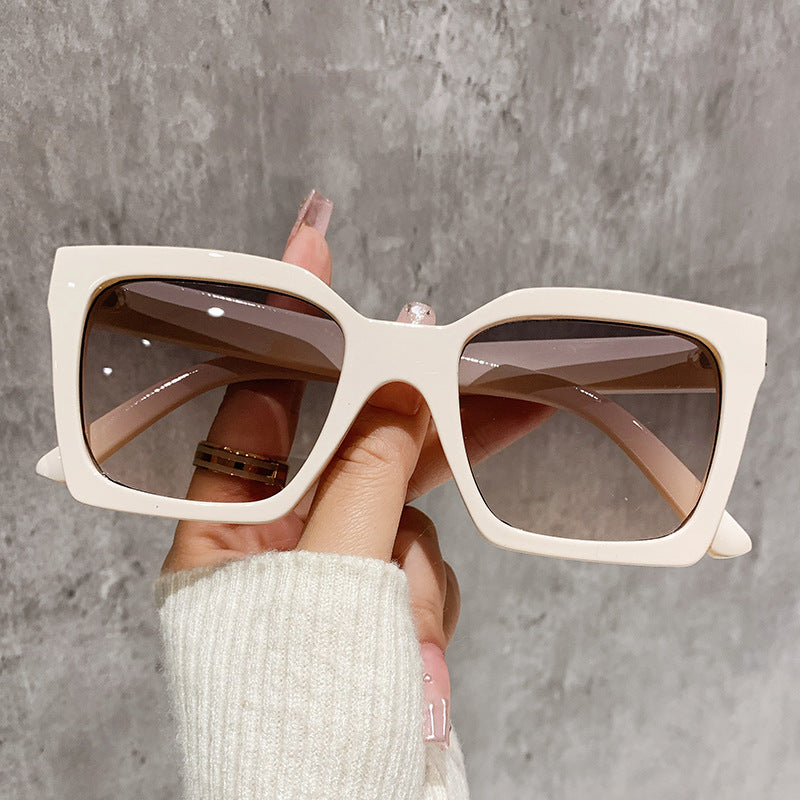 Extra Large Square Gradient Sunglasses - Beige