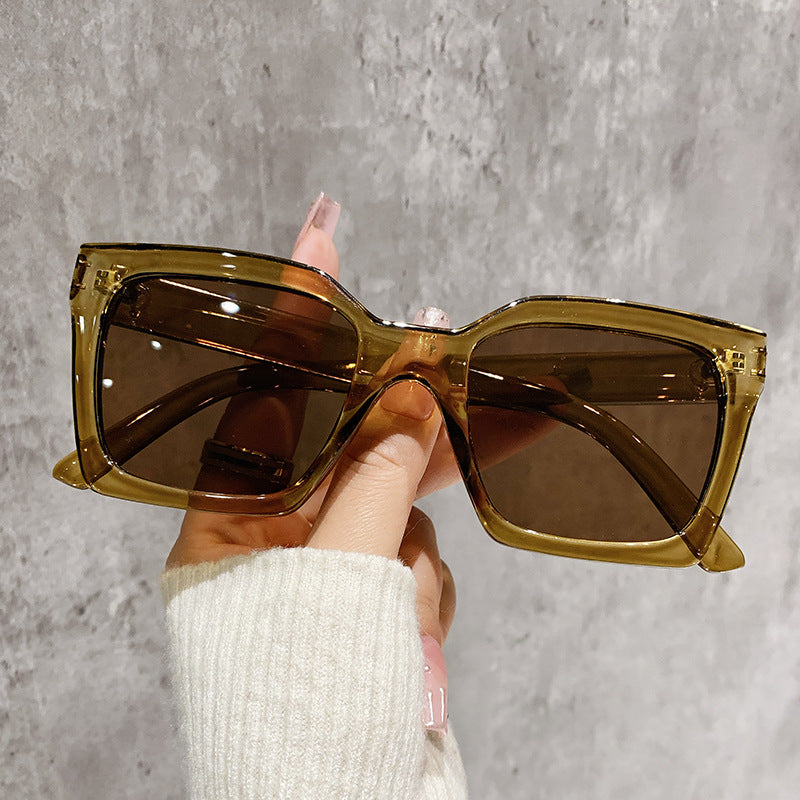 Extra Large Square Gradient Sunglasses - Olive