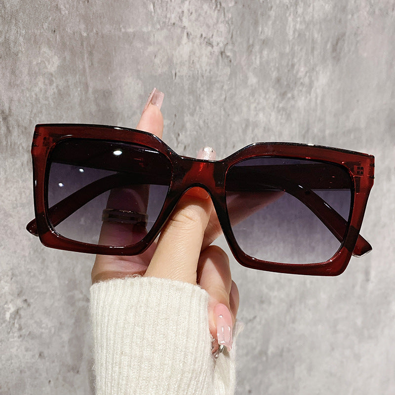 Extra Large Square Gradient Sunglasses - Red