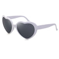 Heart Shaped Retro Party Sunglasses - White