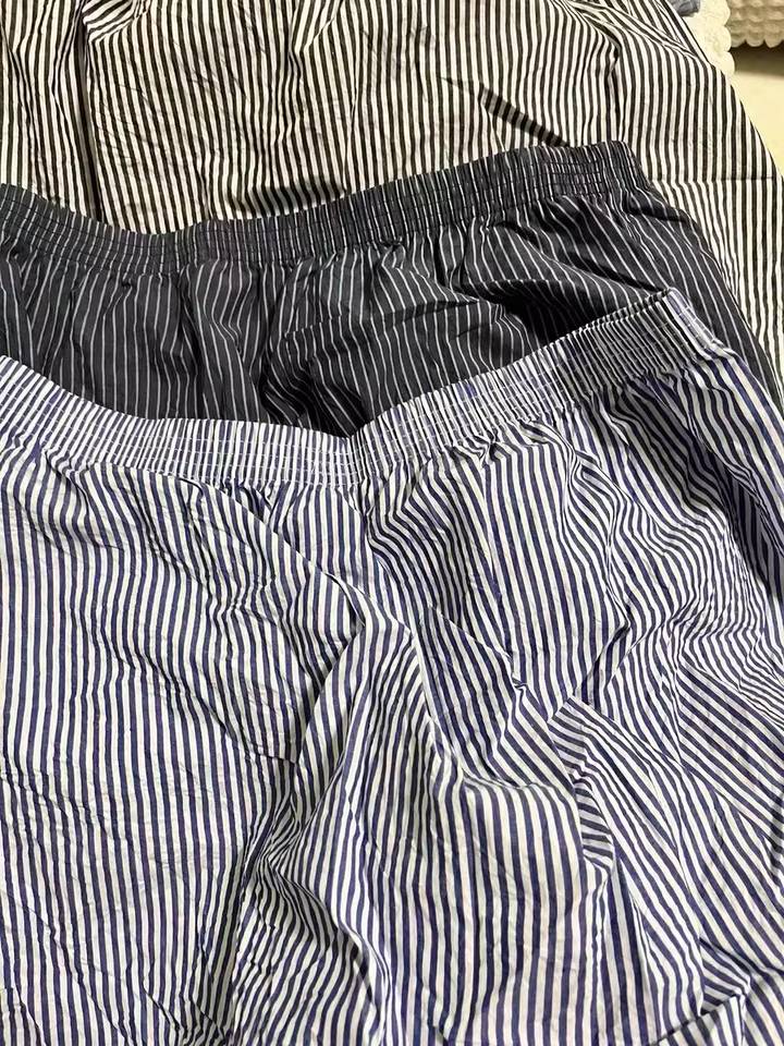 Striped Gingham Cotton Boxer Shorts - view 1
