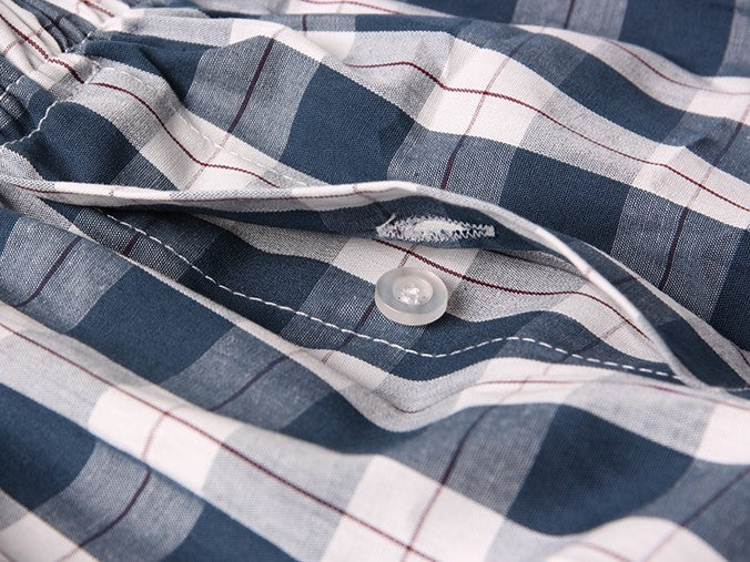 Striped Gingham Cotton Boxer Shorts - view 10