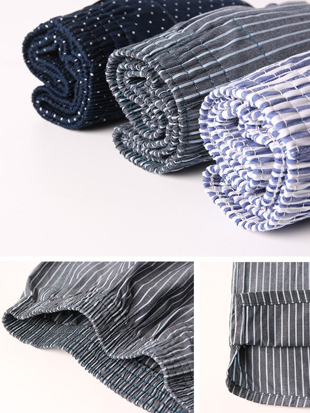 Striped Gingham Cotton Boxer Shorts - view 13