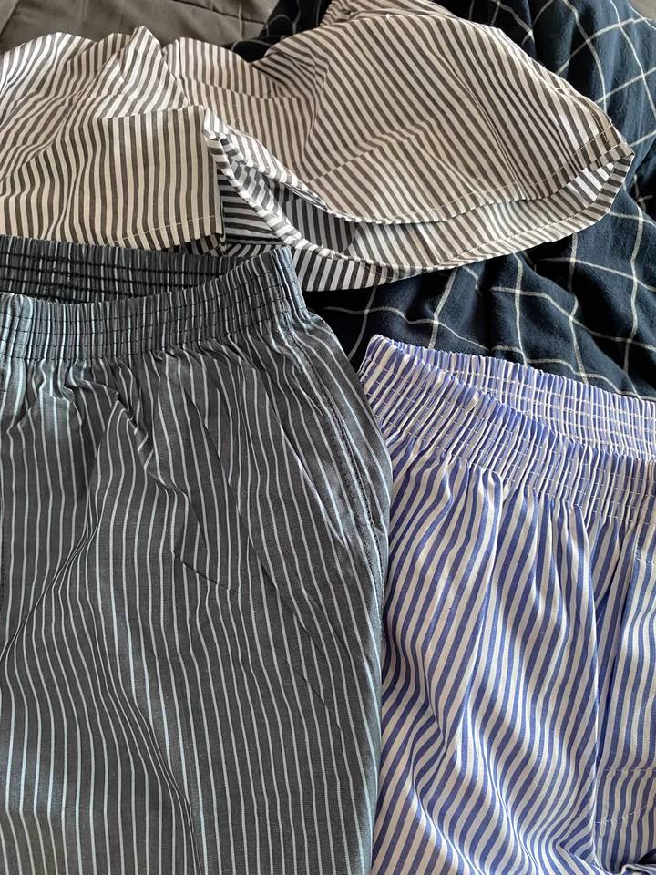 Striped Gingham Cotton Boxer Shorts - view 4