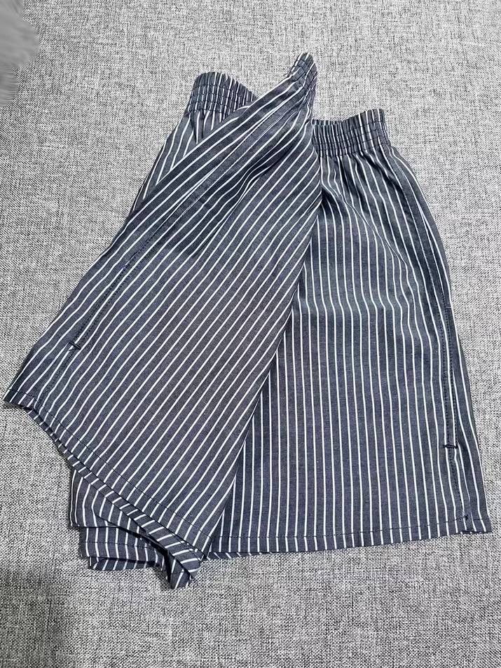 Striped Gingham Cotton Boxer Shorts - view 6