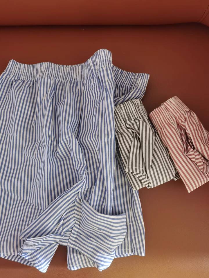 Striped Gingham Cotton Boxer Shorts - view 7