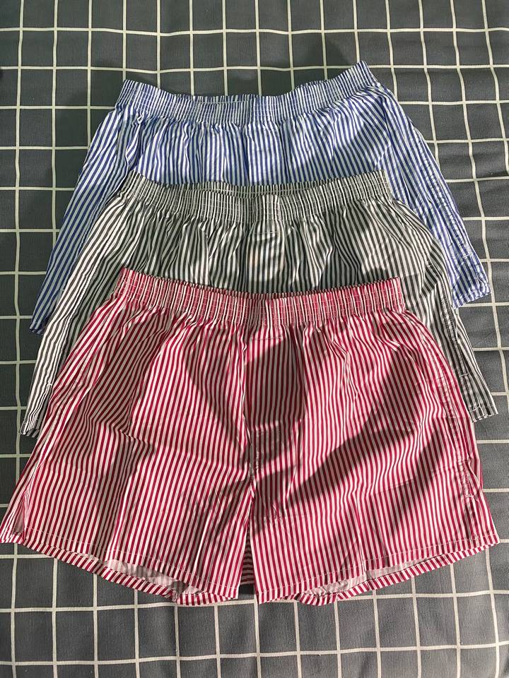 Striped Gingham Cotton Boxer Shorts - view 8