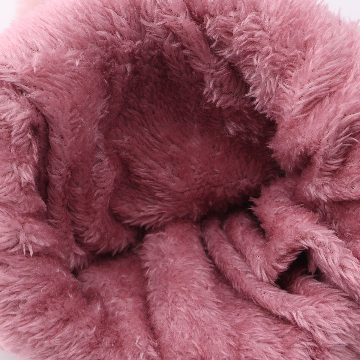 Cuffed Leopard Knit Beanie with Fluffy Pom - Pink - 6