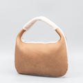 Shearling Trim Suede Look Shoulder Bag - Color_01