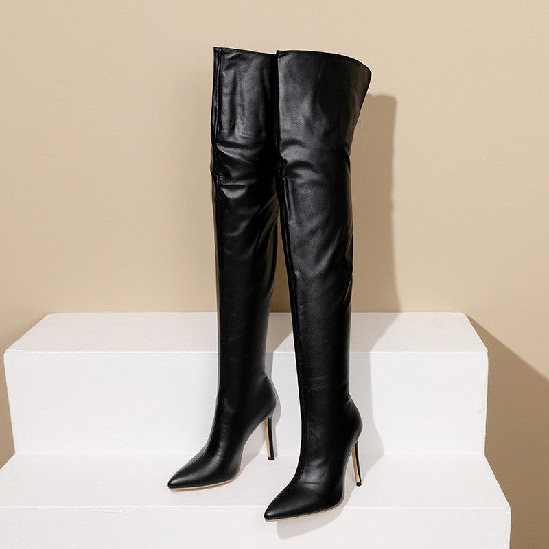 Slouchy Over the Knee Stiletto Boots