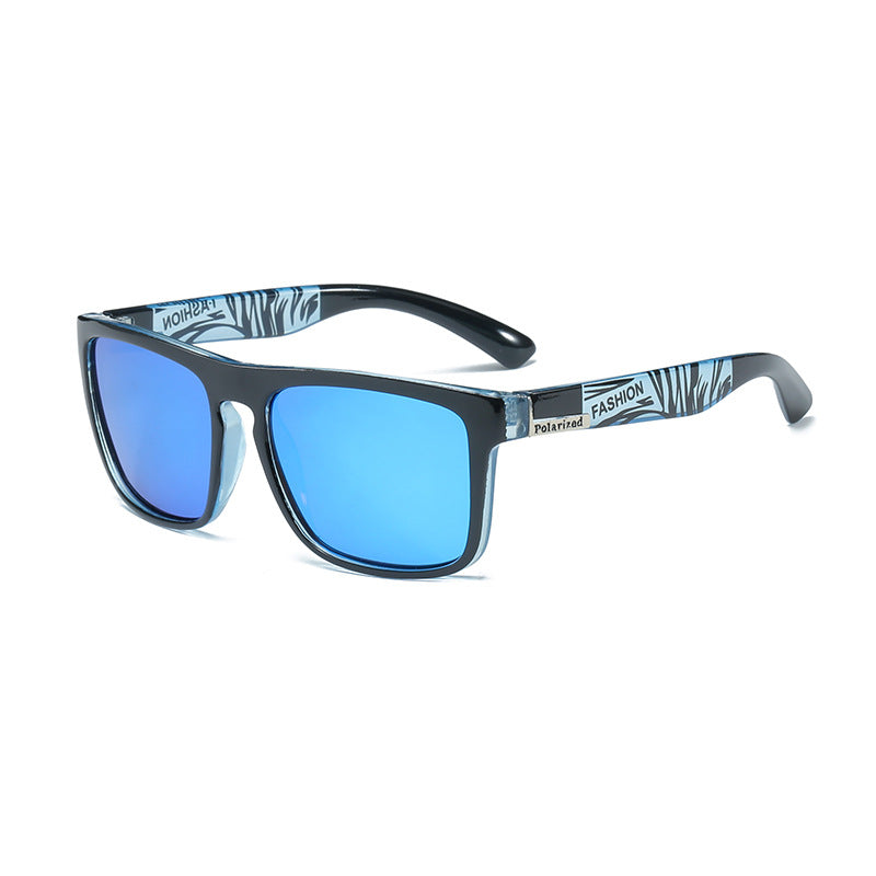 Polarized Square Frame Sports Sunglasses - C10