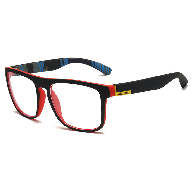Polarized Square Frame Sports Sunglasses - C18