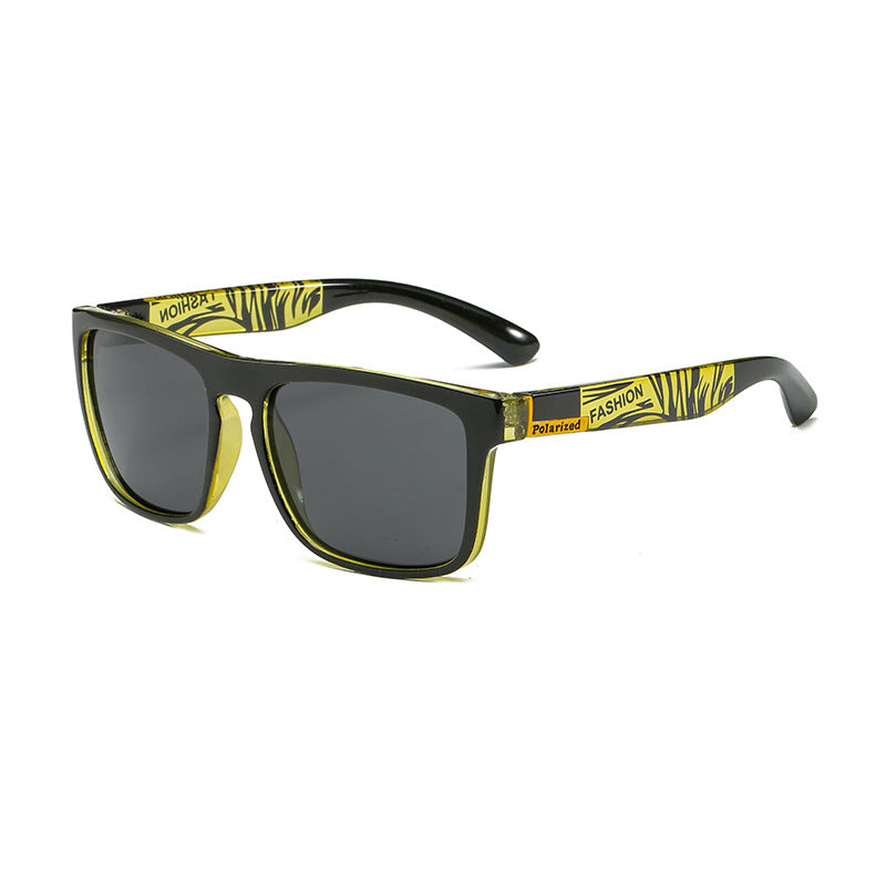 Polarized Square Frame Sports Sunglasses - C7