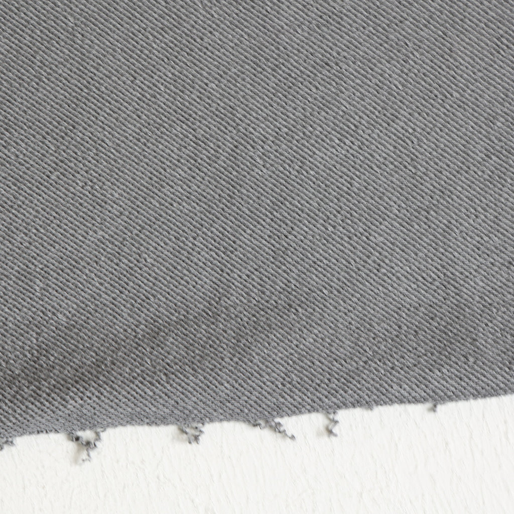 Boxy Mock Neck Sweatshirt With Raw Hem - Charcoal - 7
