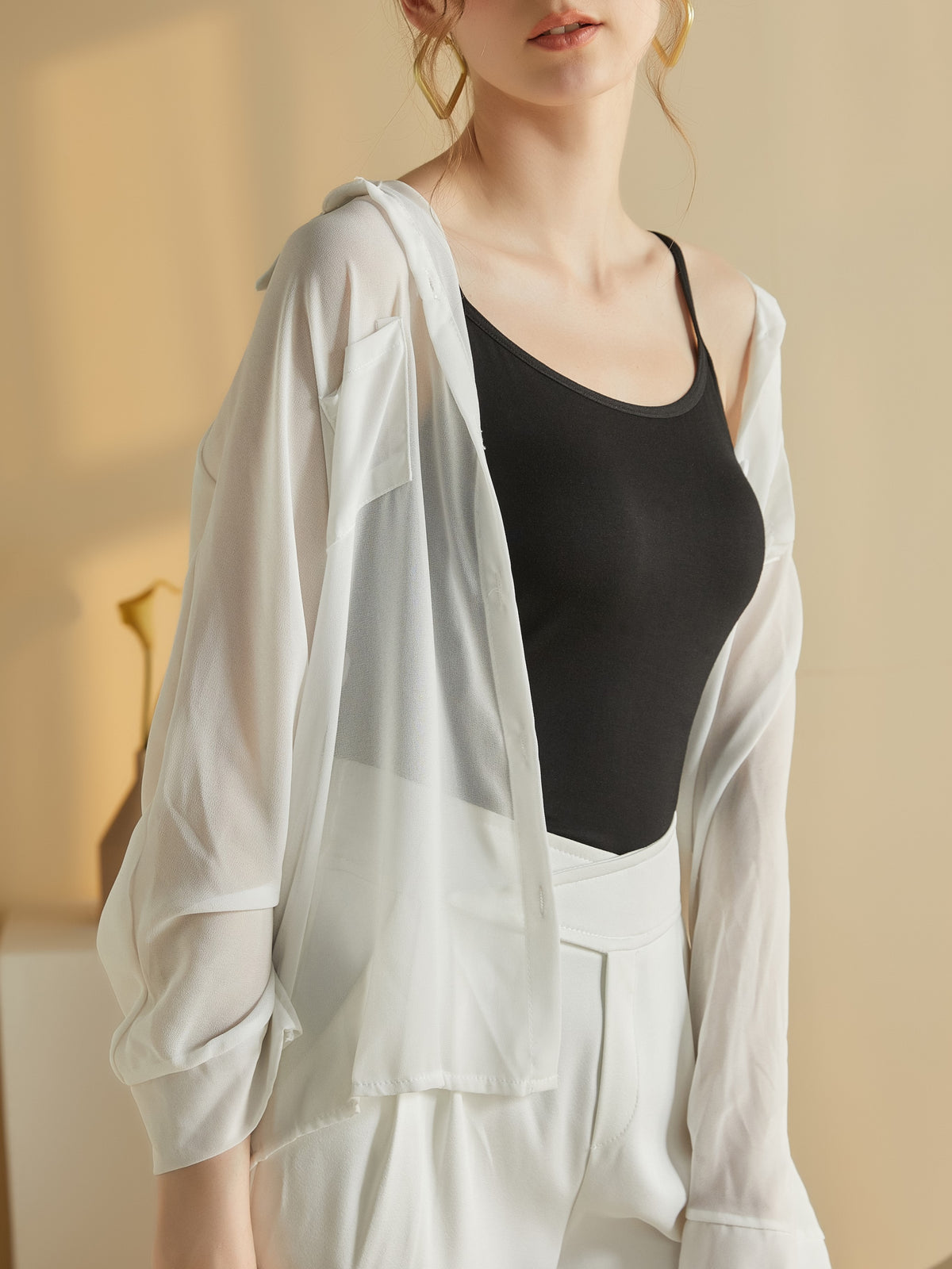 Everyday Viscose Camisole With Bra Cups - Black - 4
