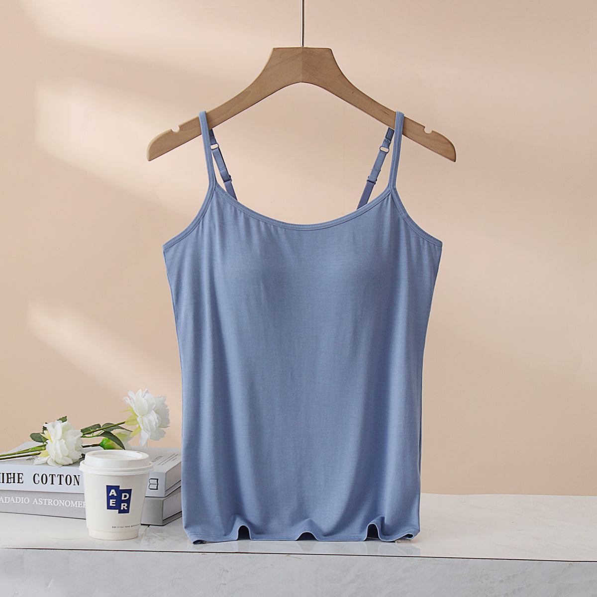 Everyday Viscose Camisole With Bra Cups - Blue - 1