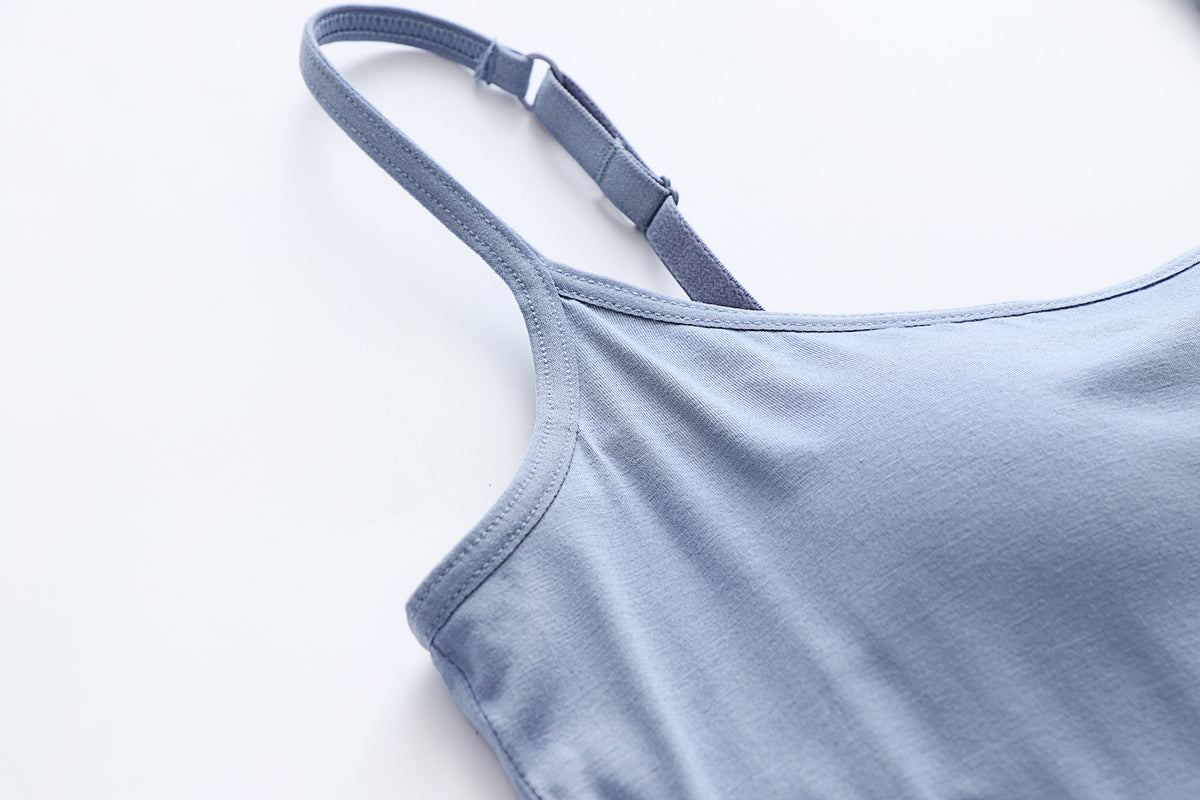 Everyday Viscose Camisole With Bra Cups - Blue - 10