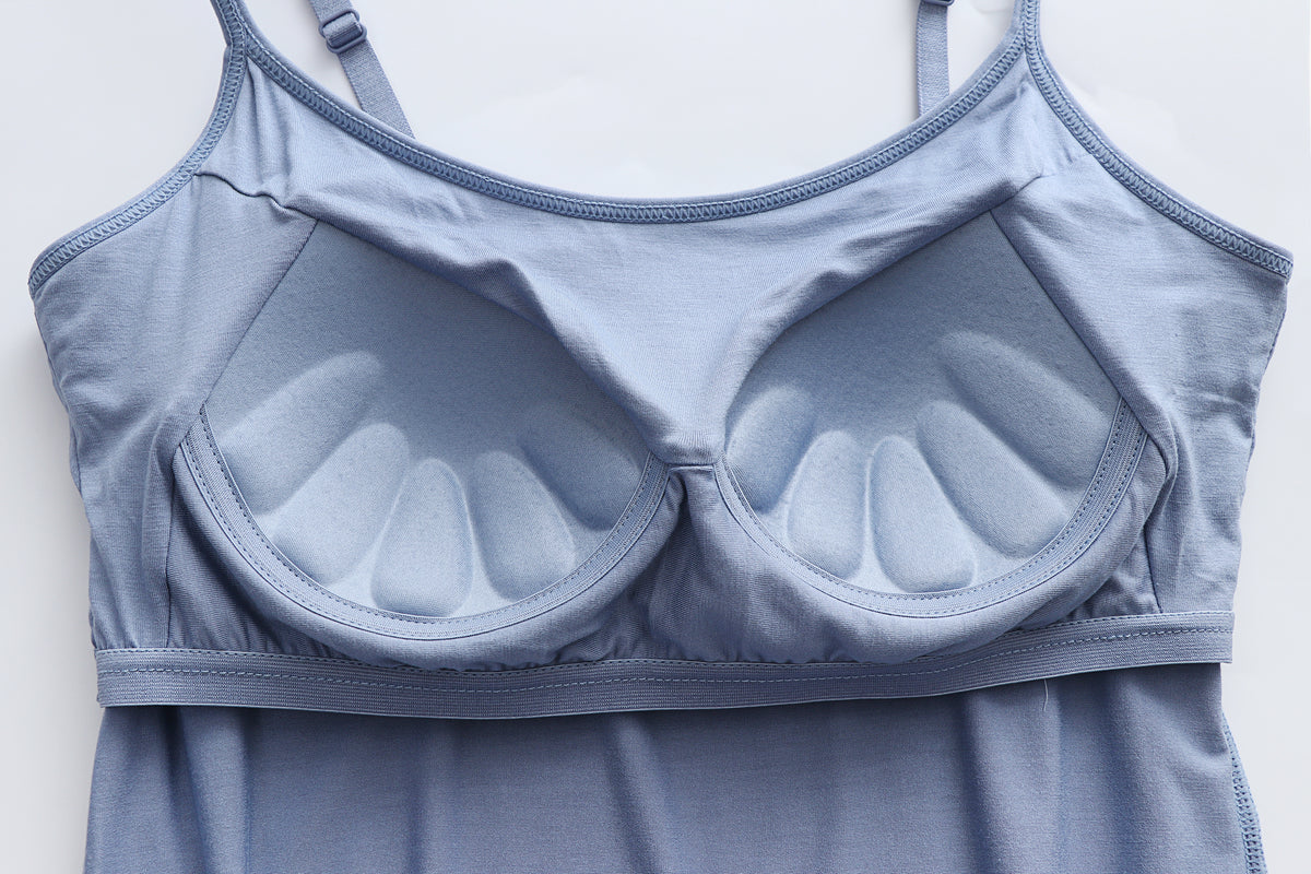 Everyday Viscose Camisole With Bra Cups - Blue - 14