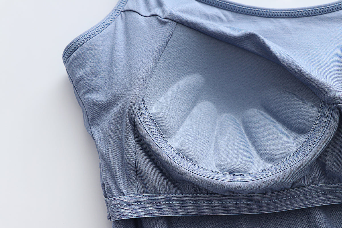 Everyday Viscose Camisole With Bra Cups - Blue - 15