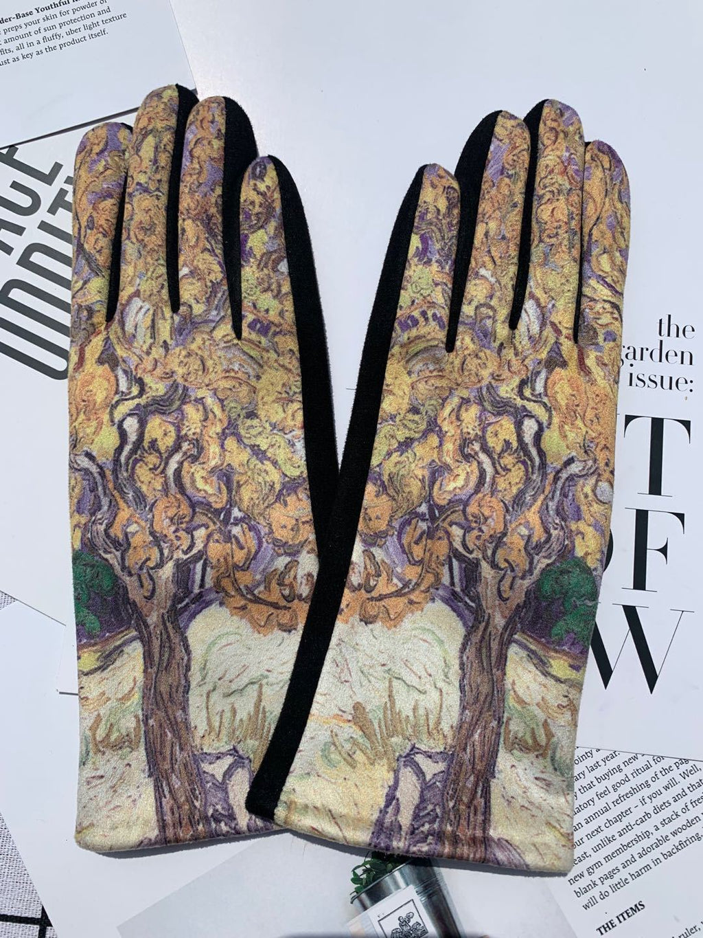Classic Painting Print Touchscreen Gloves - Color_6