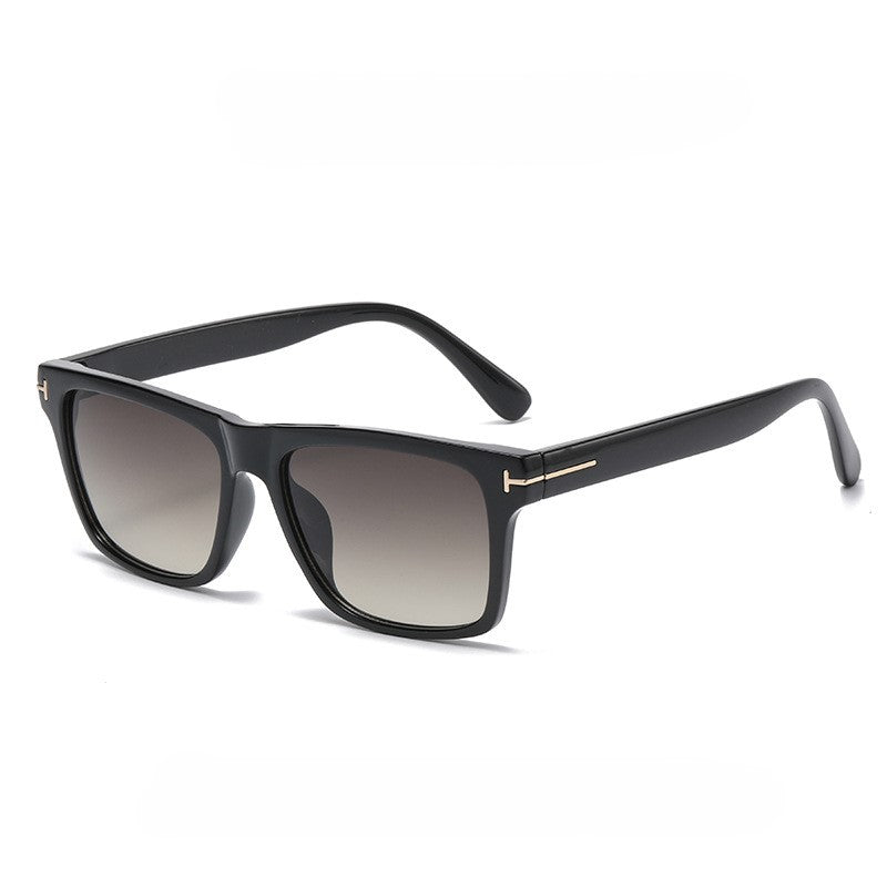 Flat Top Square Frame Sunglasses - Grey