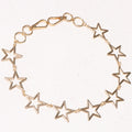 Y2K Open Star Link Single Strand Metal Jean Chain - Gold