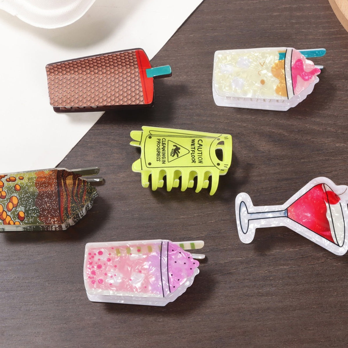 Novelty Drink And Ice Cream Hair Claws