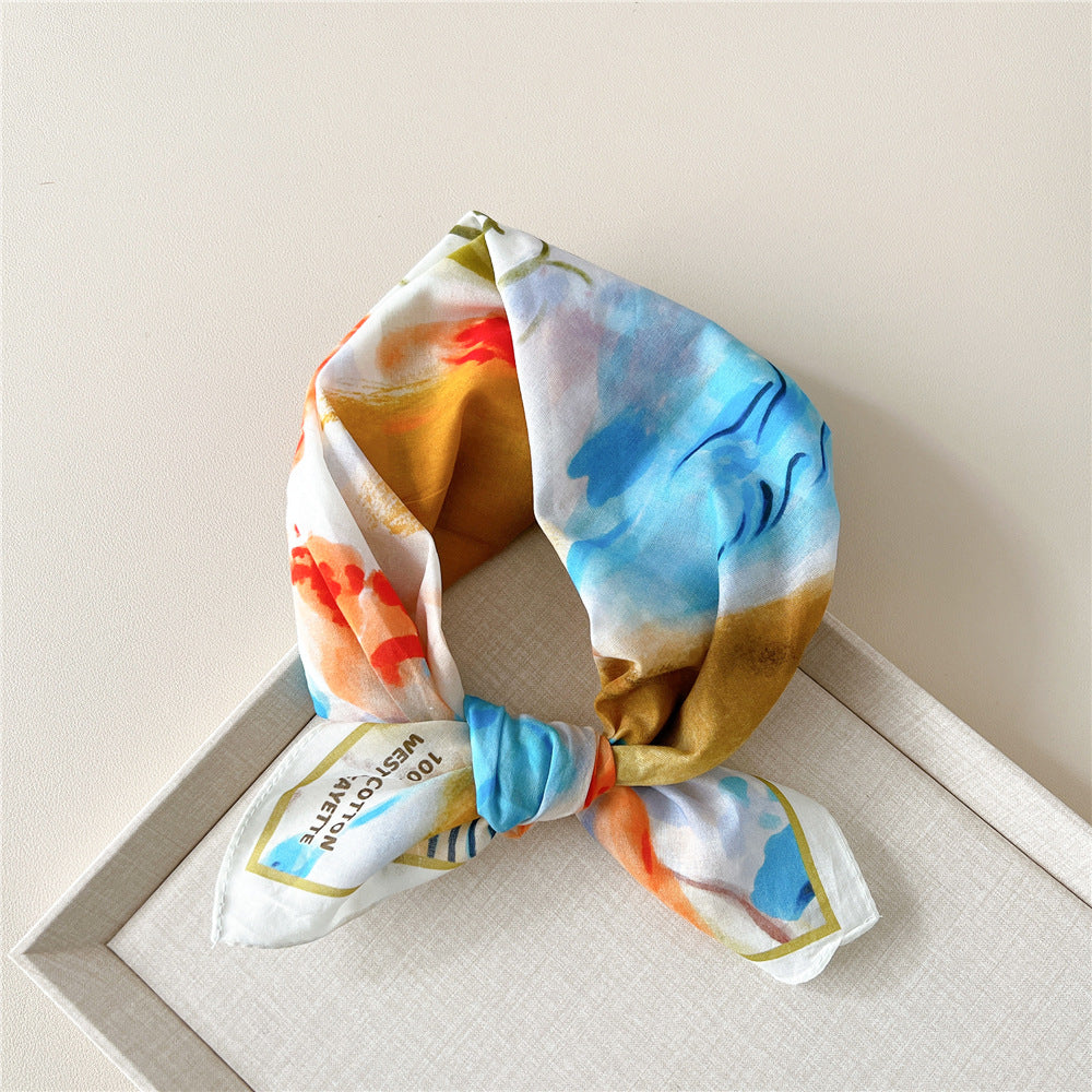 Paisley Tie-Dye Print Bandana Neck Scarf - NO31