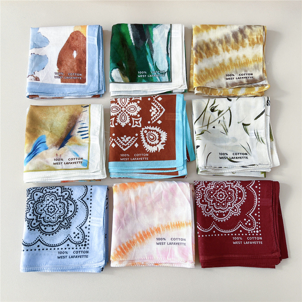 Paisley Tie-Dye Print Bandana Neck Scarf