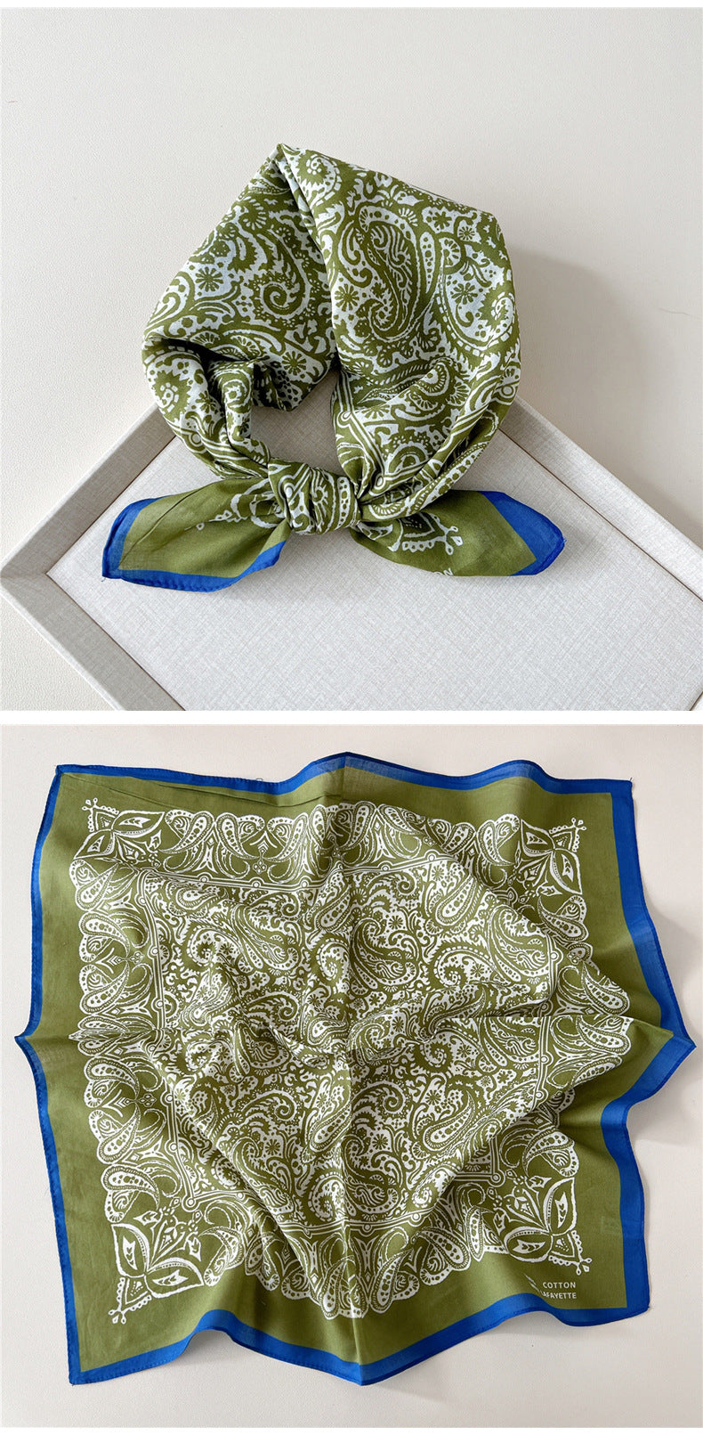 Paisley Tie-Dye Print Bandana Neck Scarf - view 12