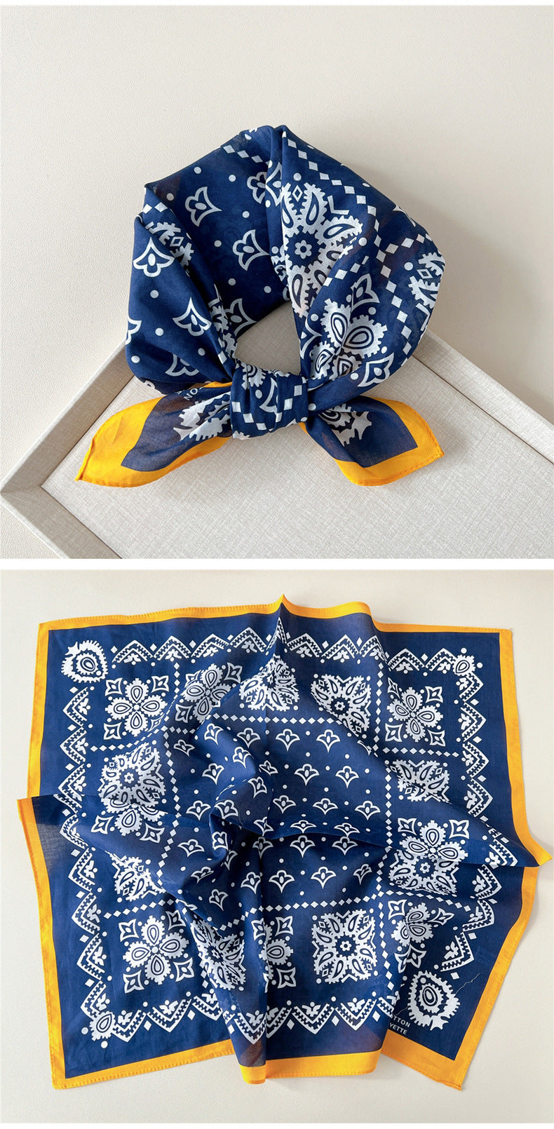 Paisley Tie-Dye Print Bandana Neck Scarf - view 18